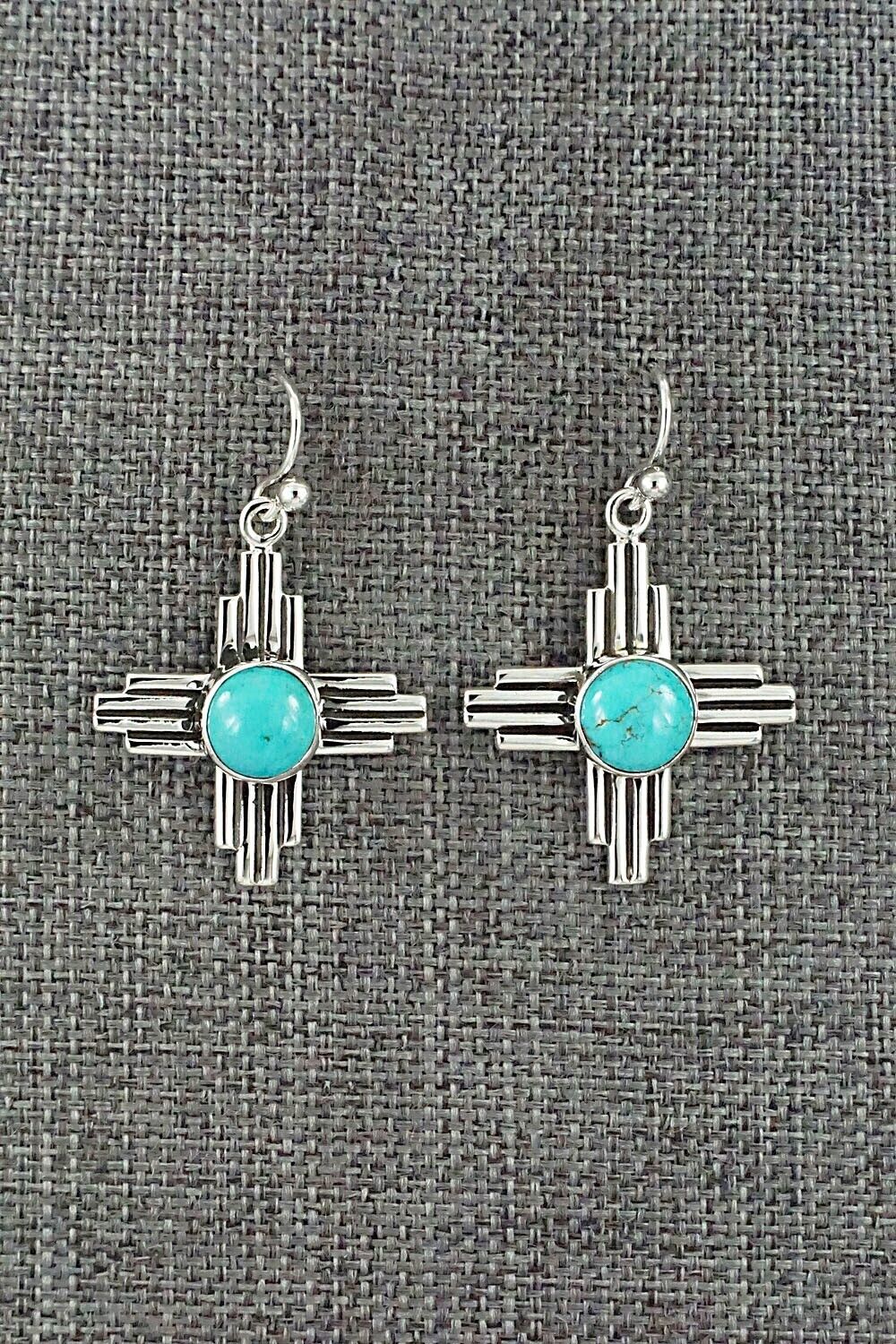 Turquoise & Sterling Silver Earrings - Raymond Coriz