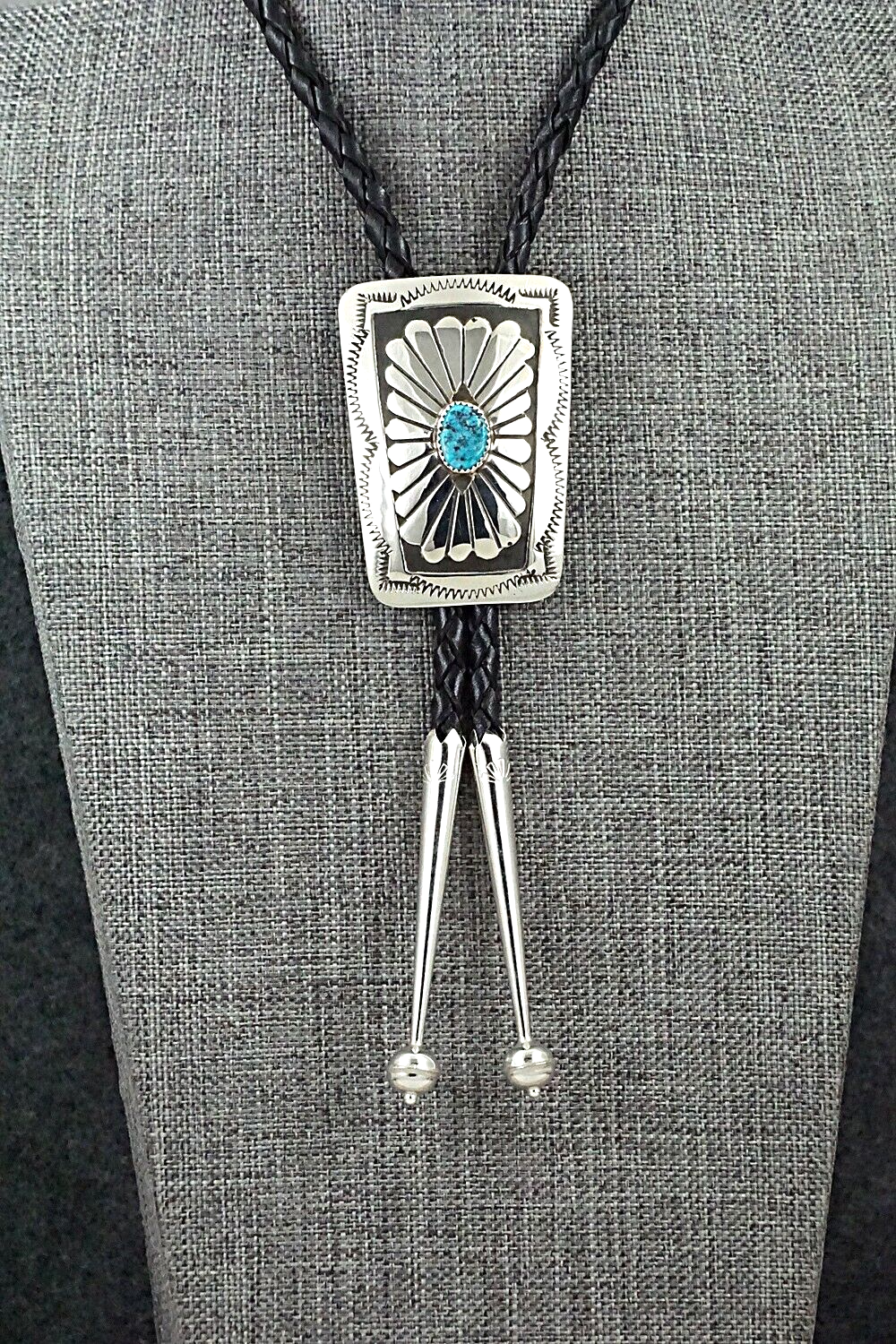 Turquoise & Sterling Silver Bolo Tie - Jolene Begay