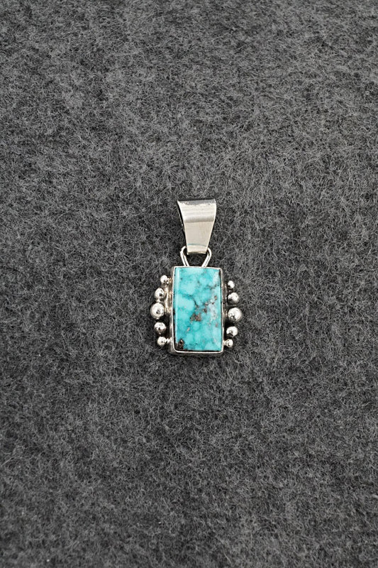 Turquoise & Sterling Silver Pendant - Eugene Gruber