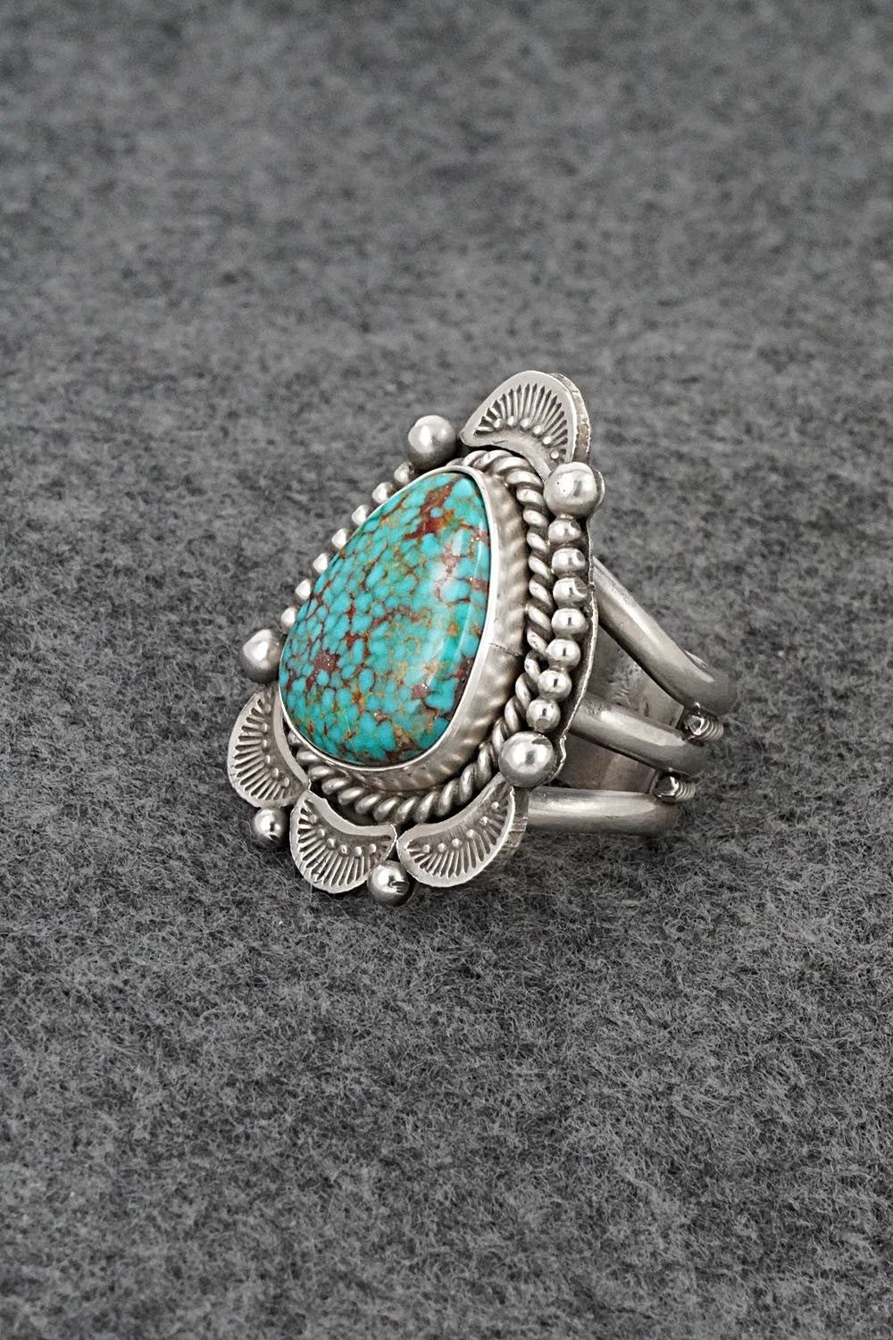 Turquoise & Sterling Silver Ring - Michael Calladitto - Size 9