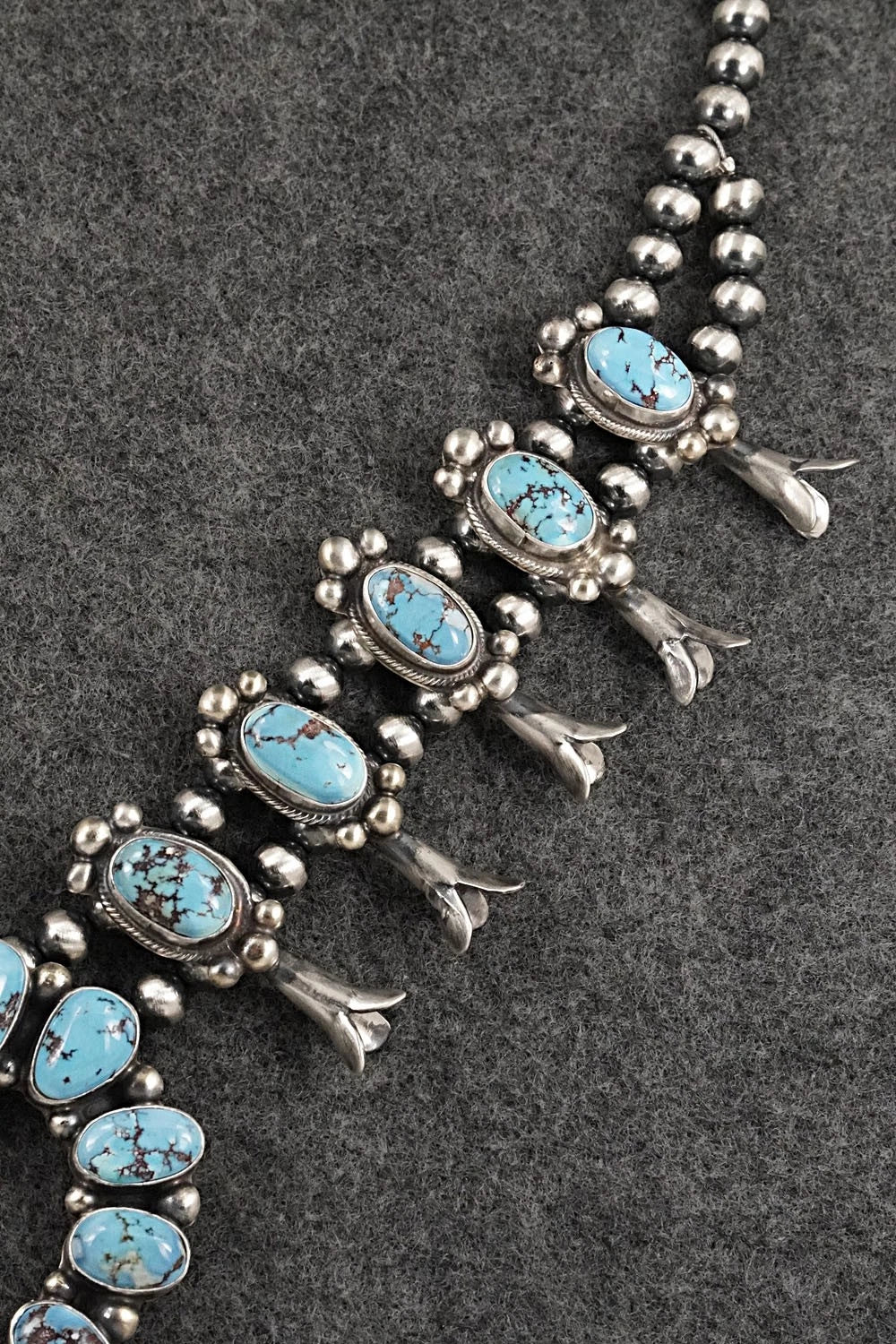 Turquoise & Sterling Silver Squash Blossom Set - Kathleen Livingston