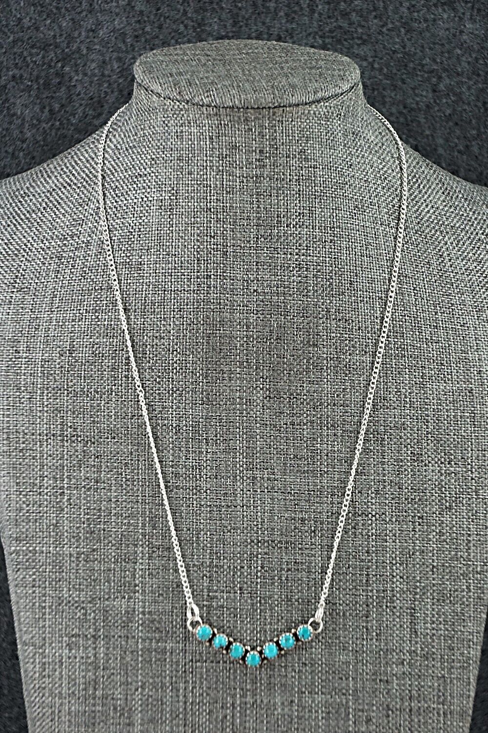 Turquoise & Sterling Silver Necklace - Renell Chaco