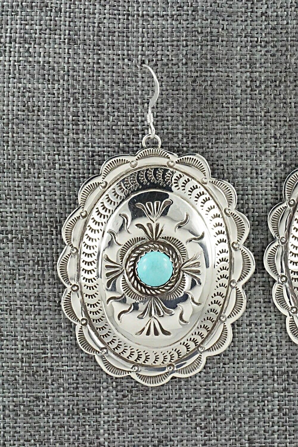 Turquoise and Sterling Silver Earrings - Jimmie James