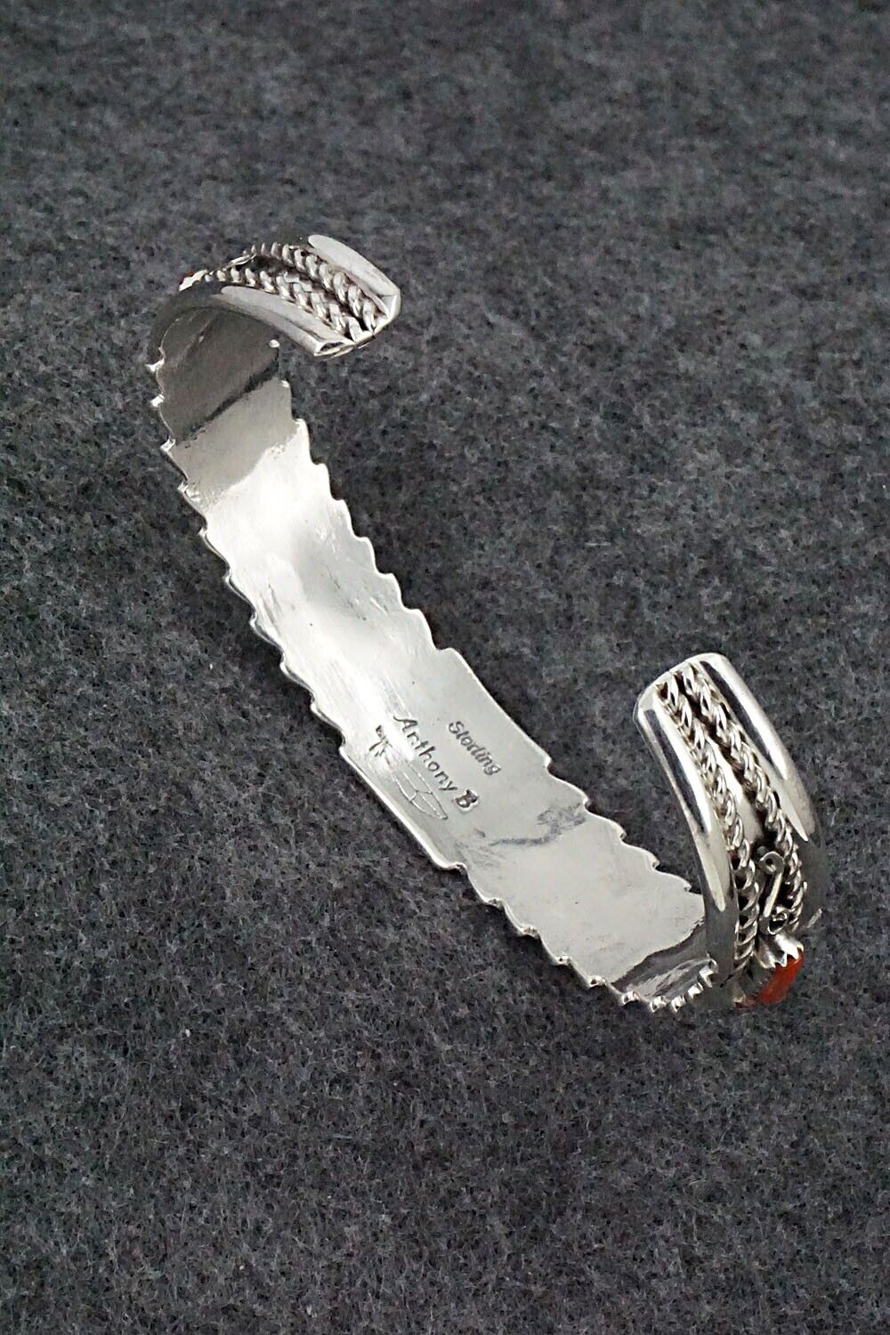 Coral & Sterling Silver Bracelet - Anthony Brown