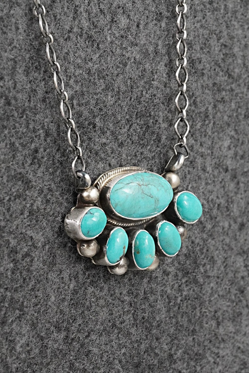 Turquoise & Sterling Silver Necklace - Kathleen Livingston