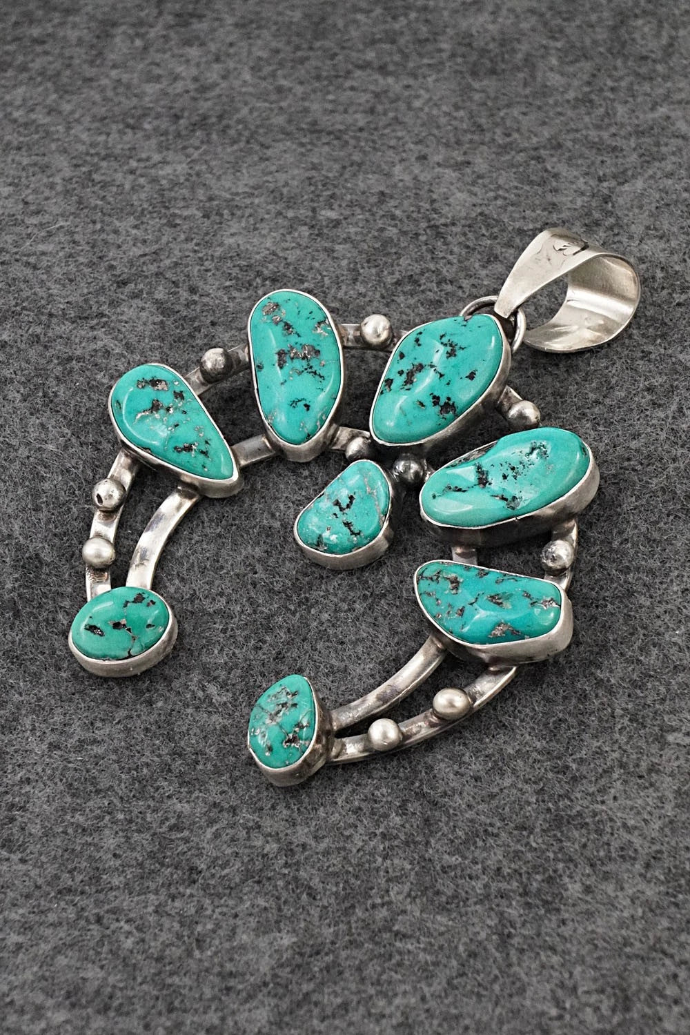Turquoise & Sterling Silver Pendant - Darrin Livingston