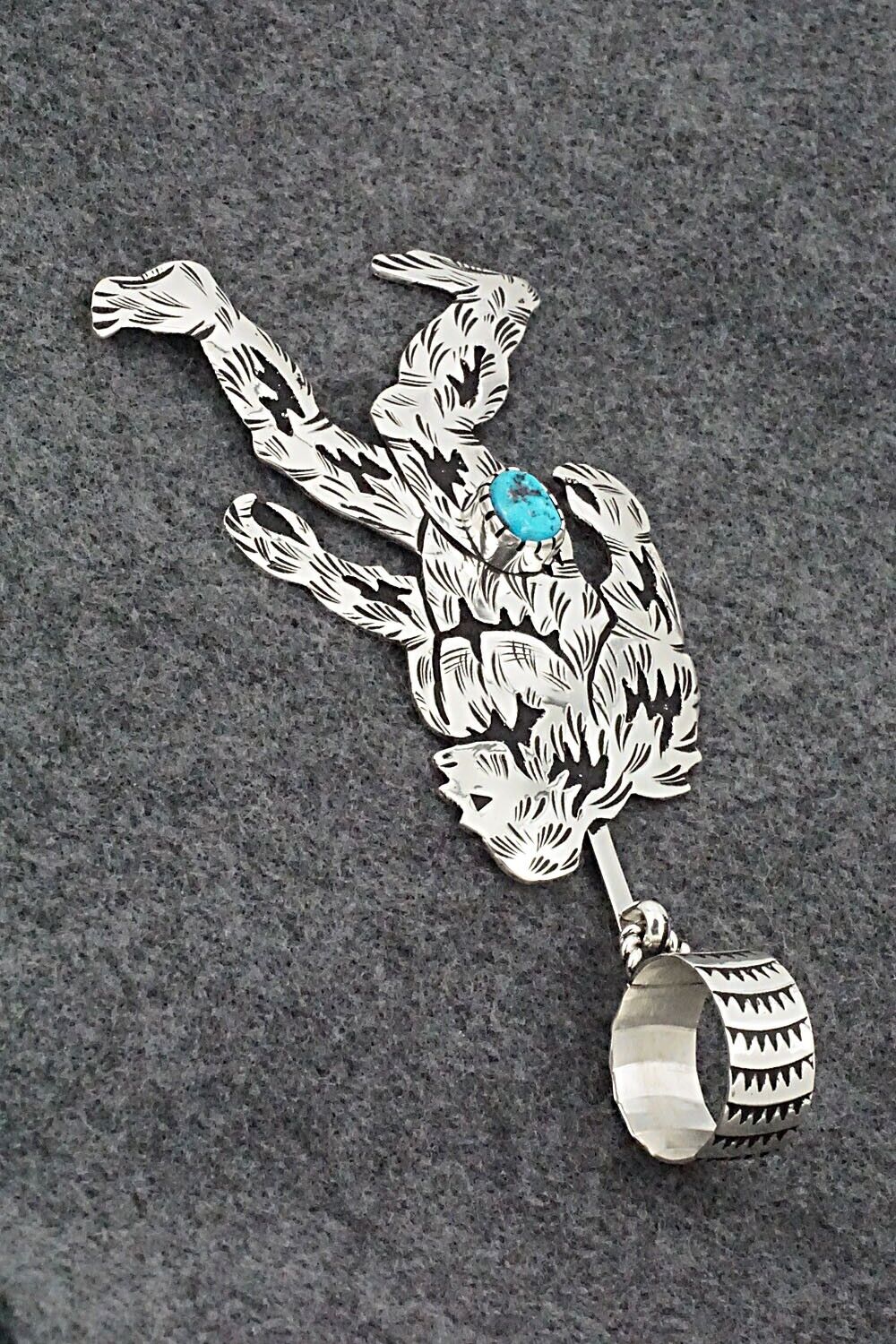 Turquoise & Sterling Silver Pendant - Richard Singer
