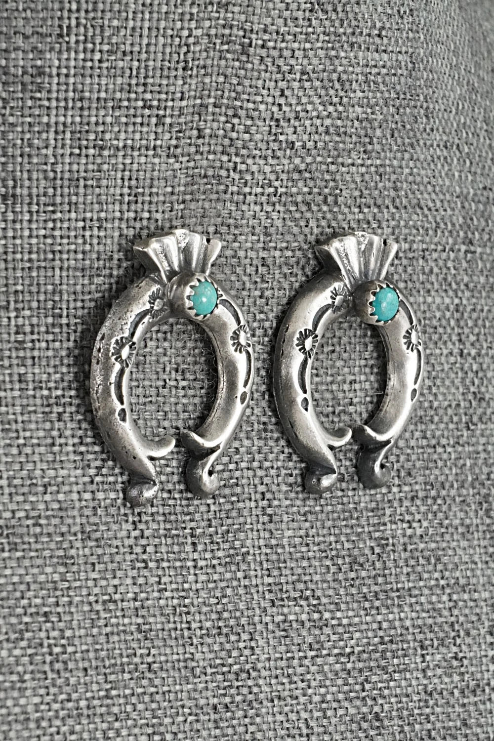Turquoise & Sterling Silver Earrings - Adrienne Gordon