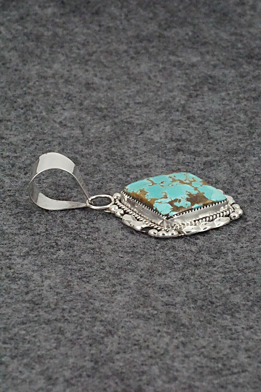 Turquoise & Sterling Silver Pendant - Kenny Calavaza