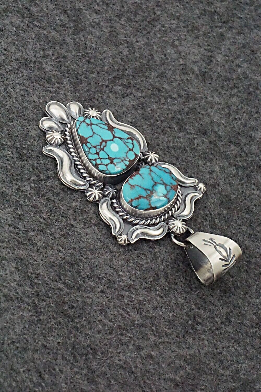 Turquoise & Sterling Silver Pendant - Raymond Delgarito