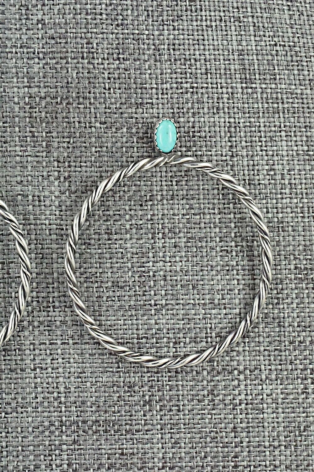 Turquoise & Sterling Silver Earrings - Nelson Leonard Jr.