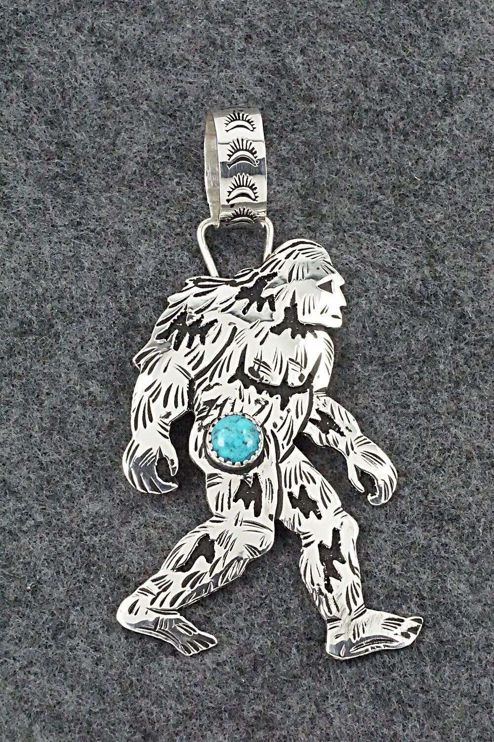 Turquoise & Sterling Silver Pendant - Richard Singer