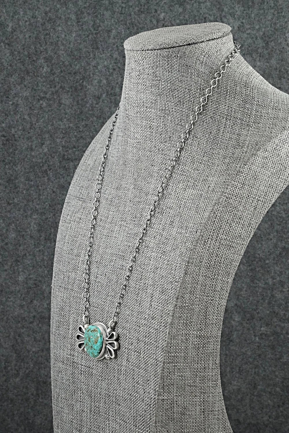 Turquoise & Sterling Silver Necklace - Darrin Livingston