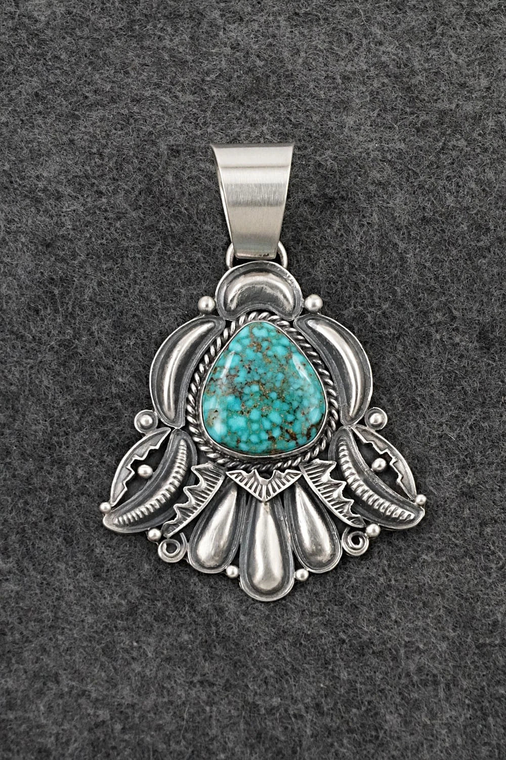 Turquoise and Sterling Silver Pendant - Derrick Gordon