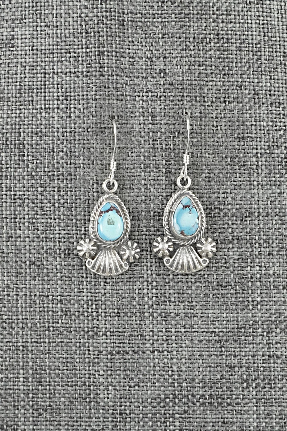 Turquoise & Sterling Silver Earrings - Verley Betone