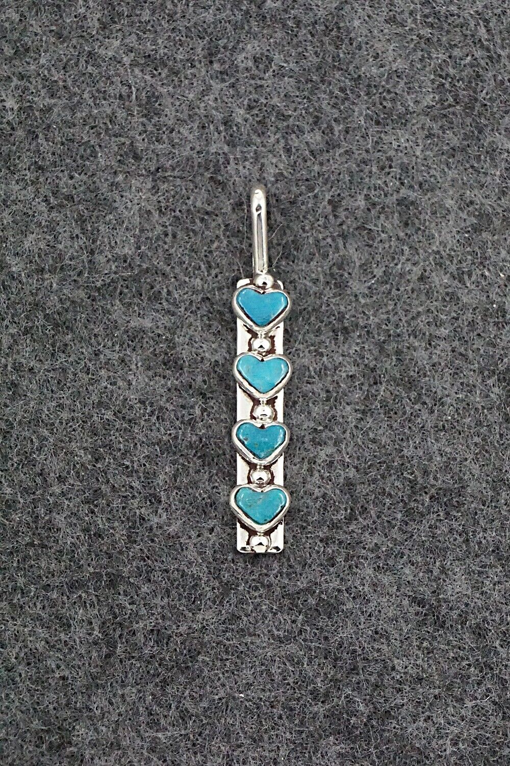 Turquoise & Sterling Silver Pendant - Kallen Kallestewa