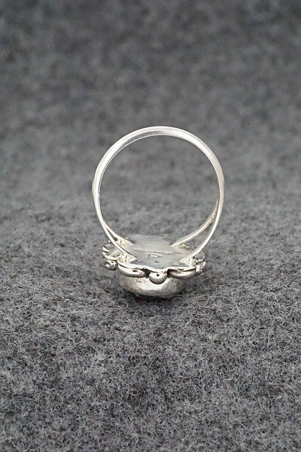 White Buffalo & Sterling Silver Ring - Priscilla Smith - Size 7.5