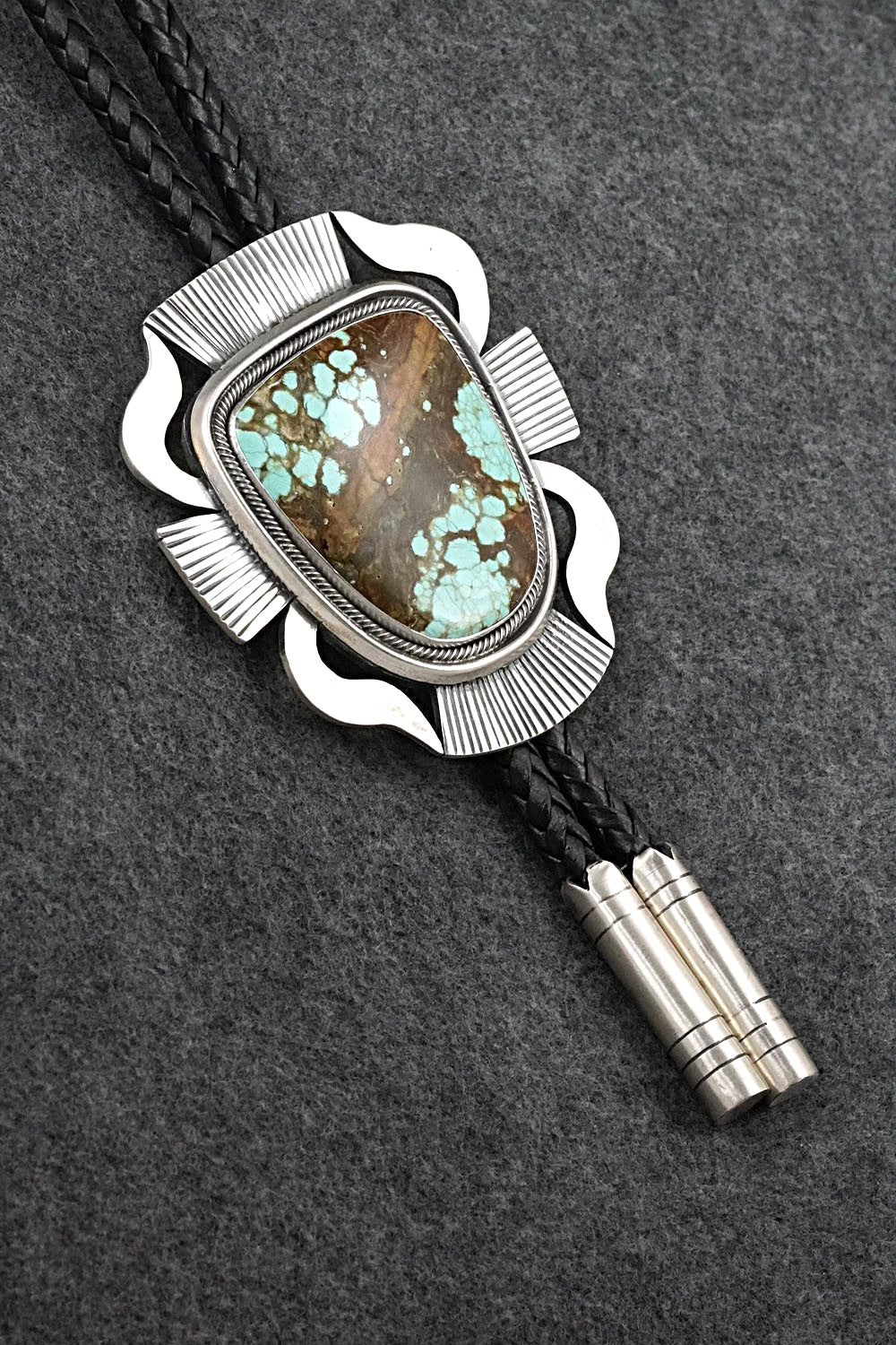 Turquoise & Sterling Silver Bolo Tie - Paul Livingston