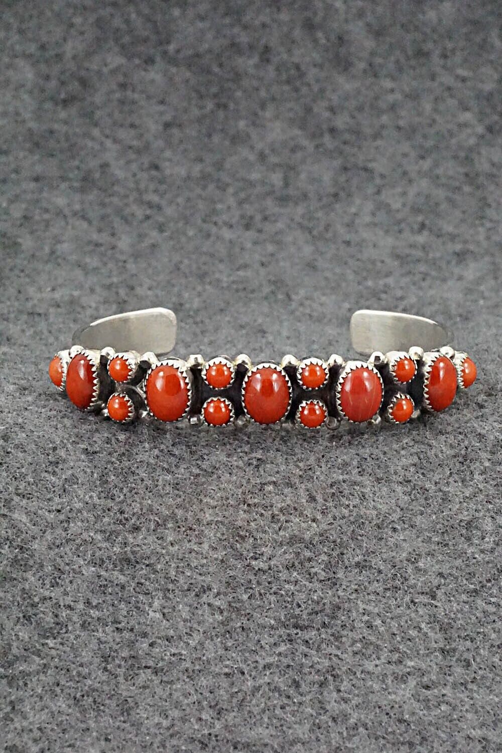 Coral & Sterling Silver Bracelet - Garrison Boyd