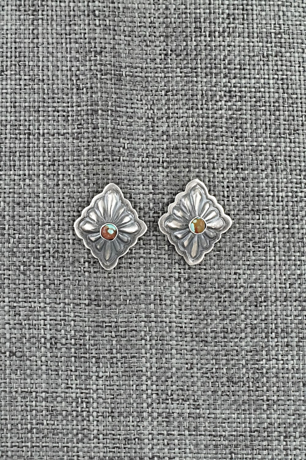 Turquoise & Sterling Silver Earrings - Terry Charlie