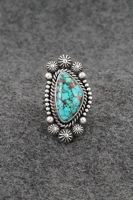 Turquoise & Sterling Silver Ring - Michael Calladitto - Size 7.5