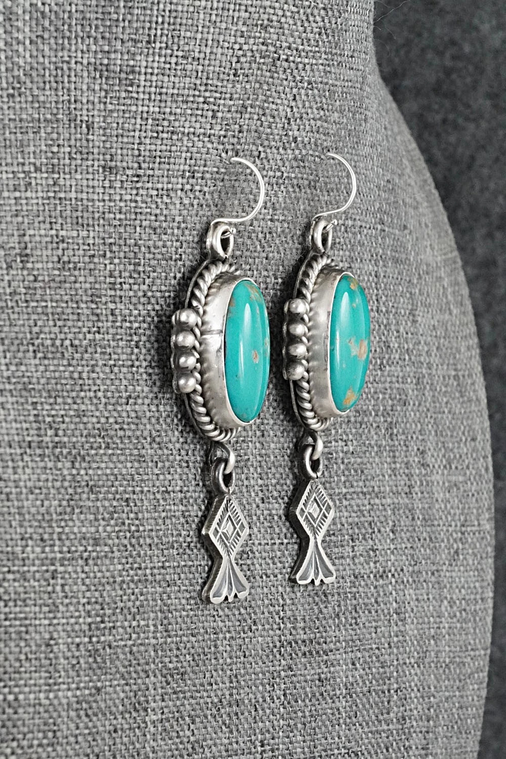 Turquoise & Sterling Silver Earrings - Michael Calladitto