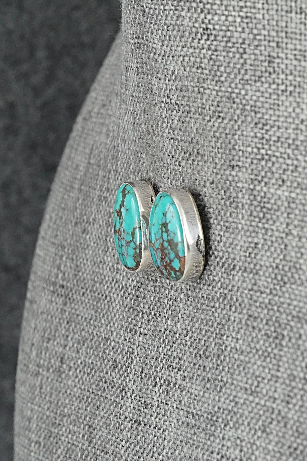 Turquoise & Sterling Silver Earrings - Rosemary Saunders