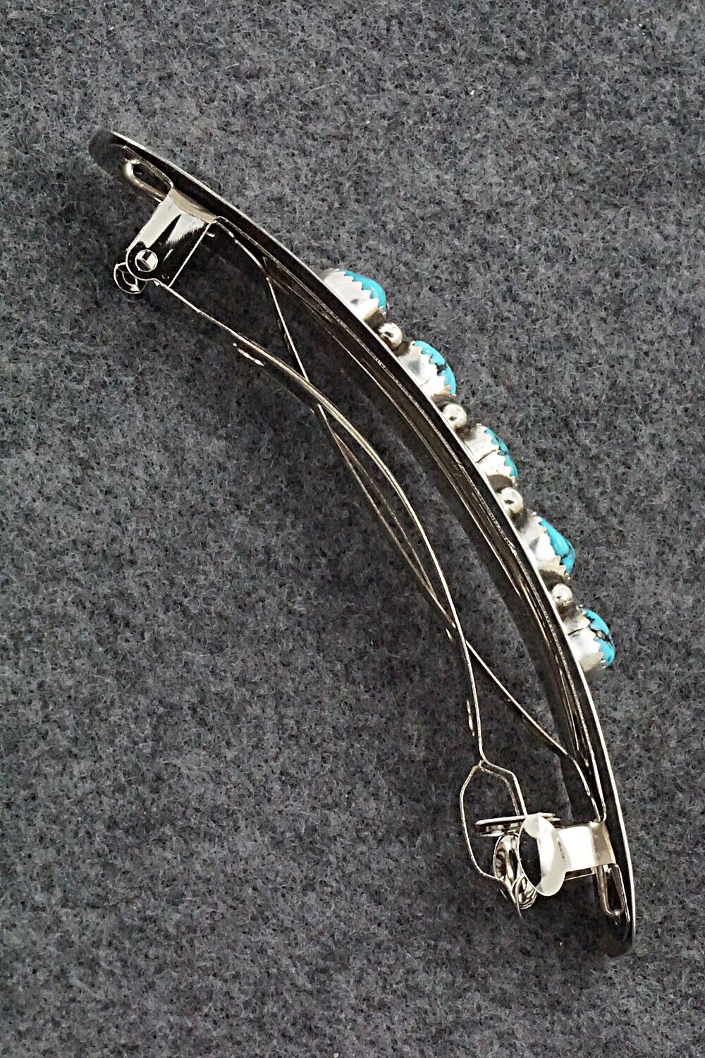 Turquoise & Sterling Silver Hair Barrette - Jolene Begay