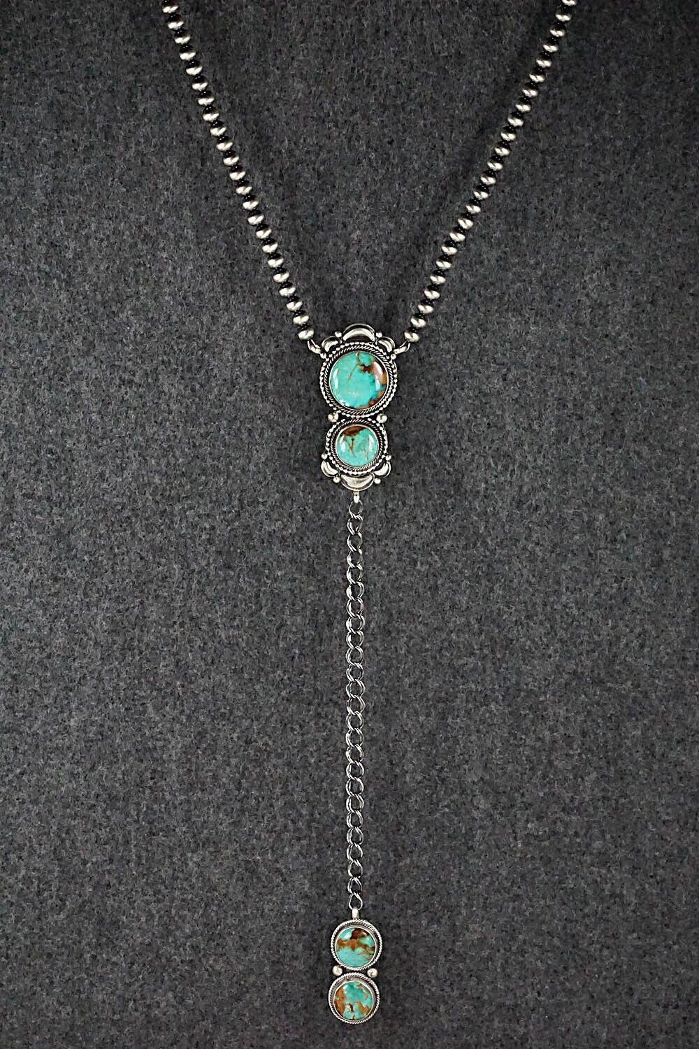 Turquoise & Sterling Silver Necklace - Tom Lewis