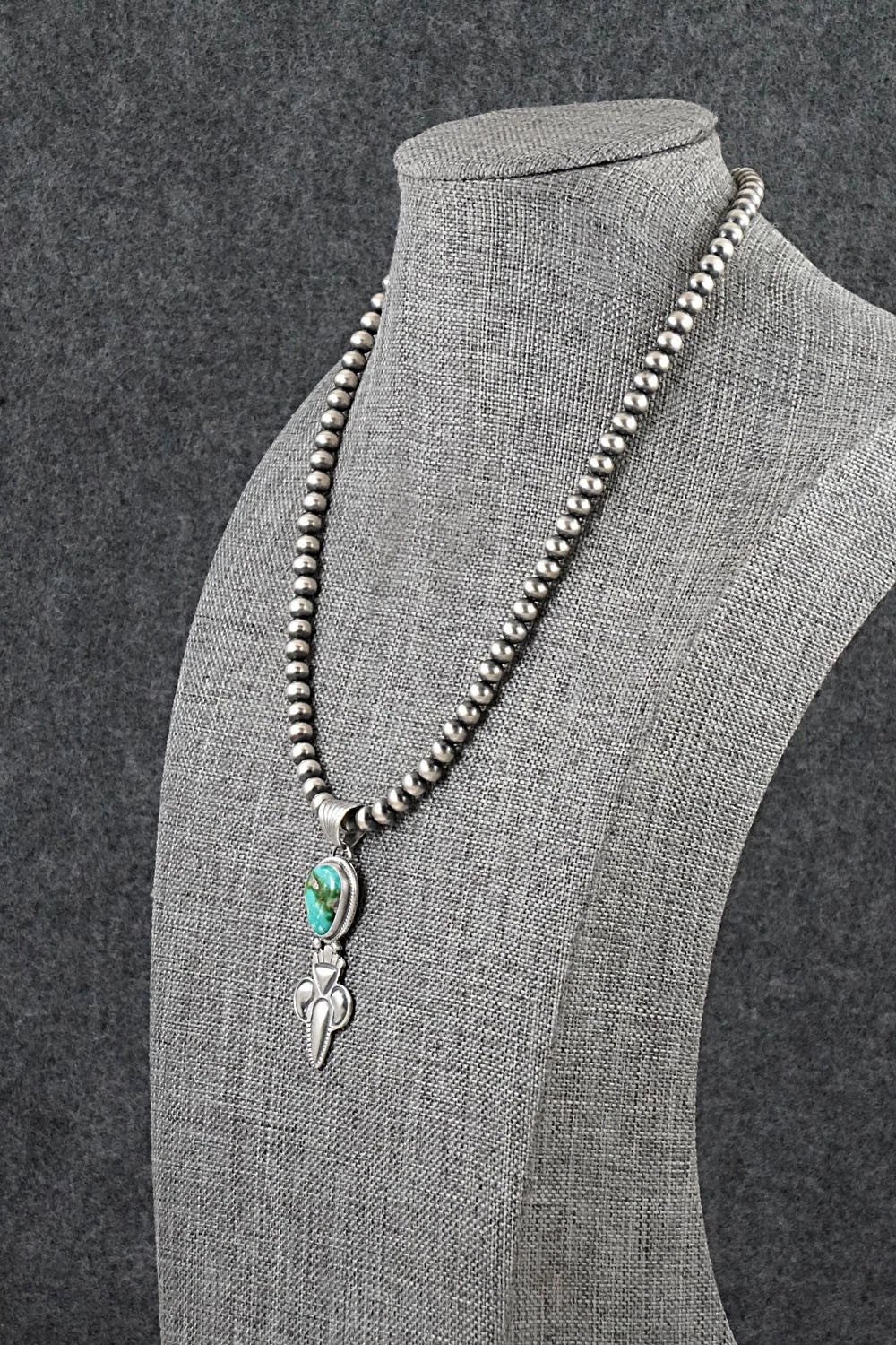 Turquoise & Sterling Silver Necklace - Gary Shorty