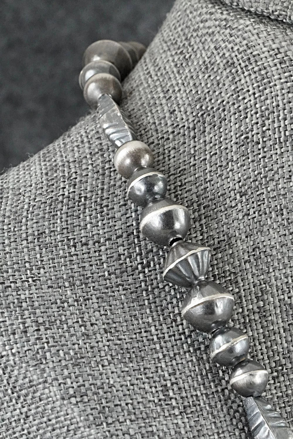 Sterling Silver Navajo Pearl Necklace 22" - Vintage