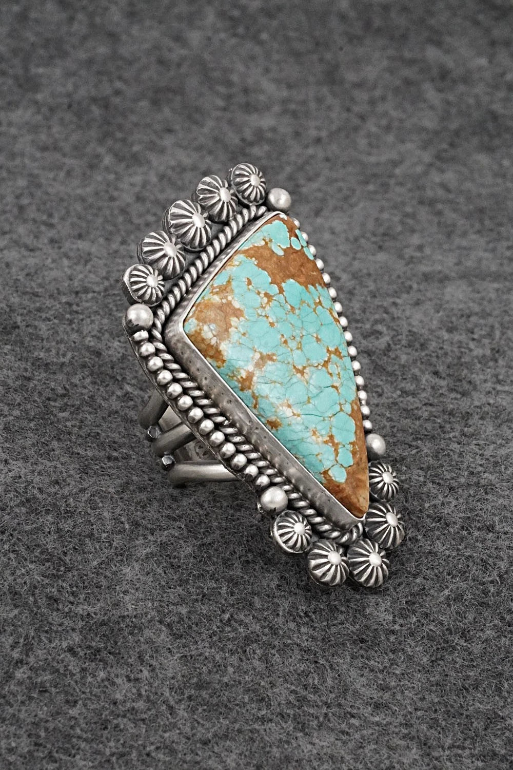 Turquoise & Sterling Silver Ring - Michael Calladitto - Size 8