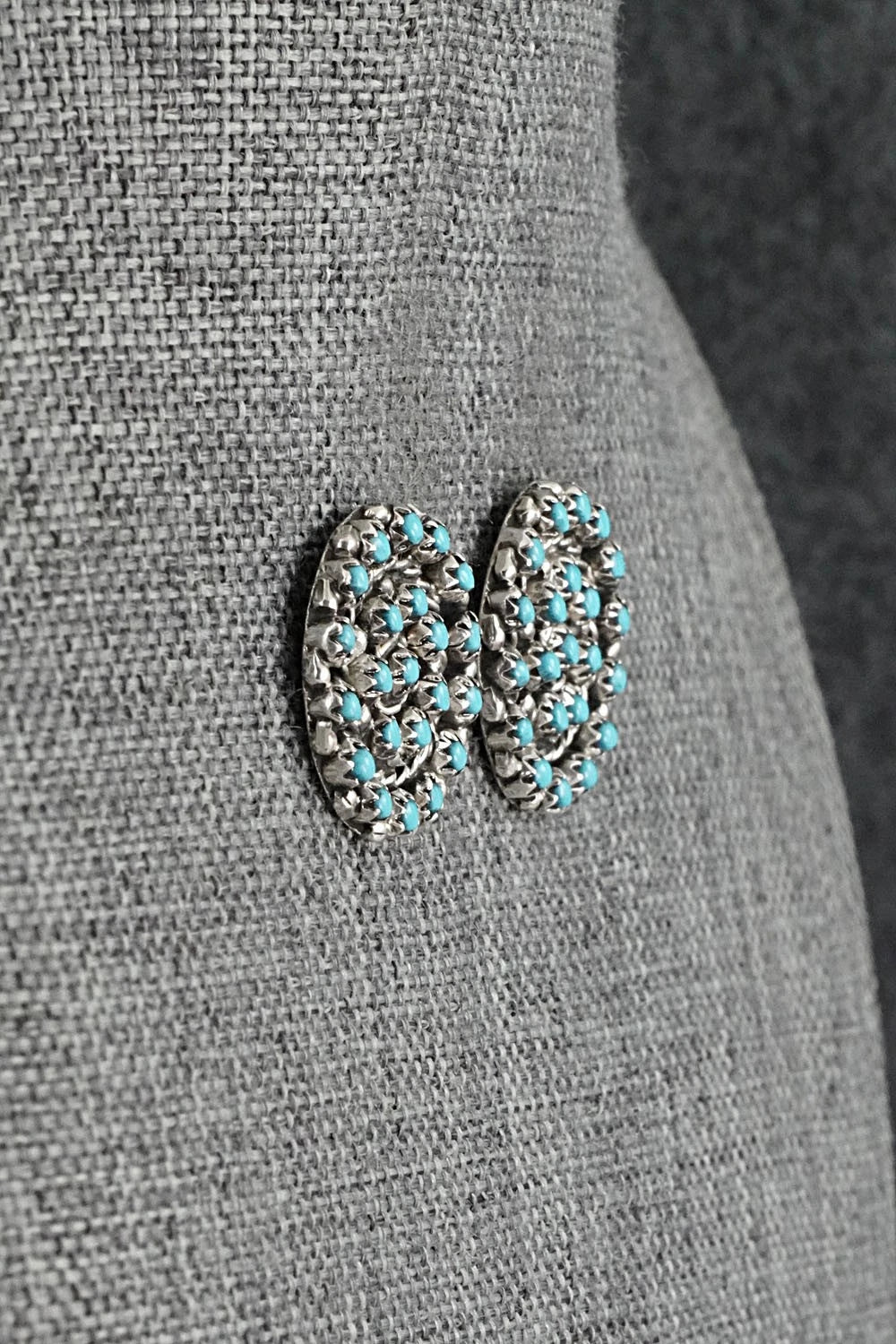 Turquoise & Sterling Silver Earrings - Randy Hooee