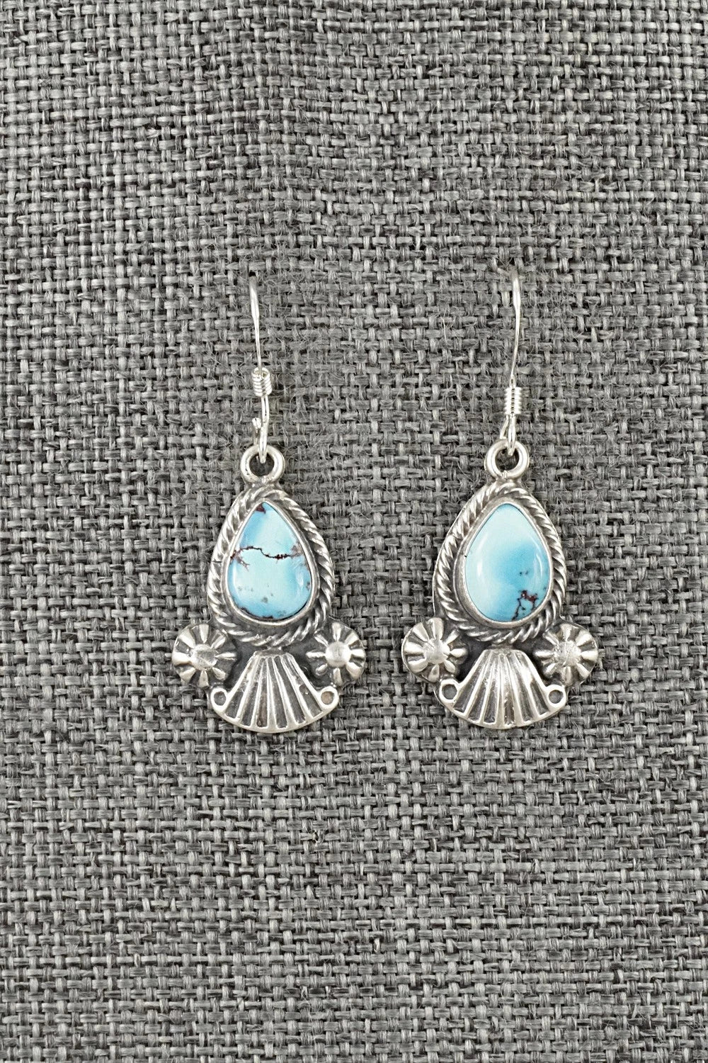Turquoise & Sterling Silver Earrings - Verley Betone