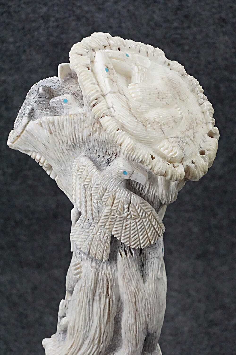 Bears & Eagles Zuni Fetish Carving - Destry Siutza