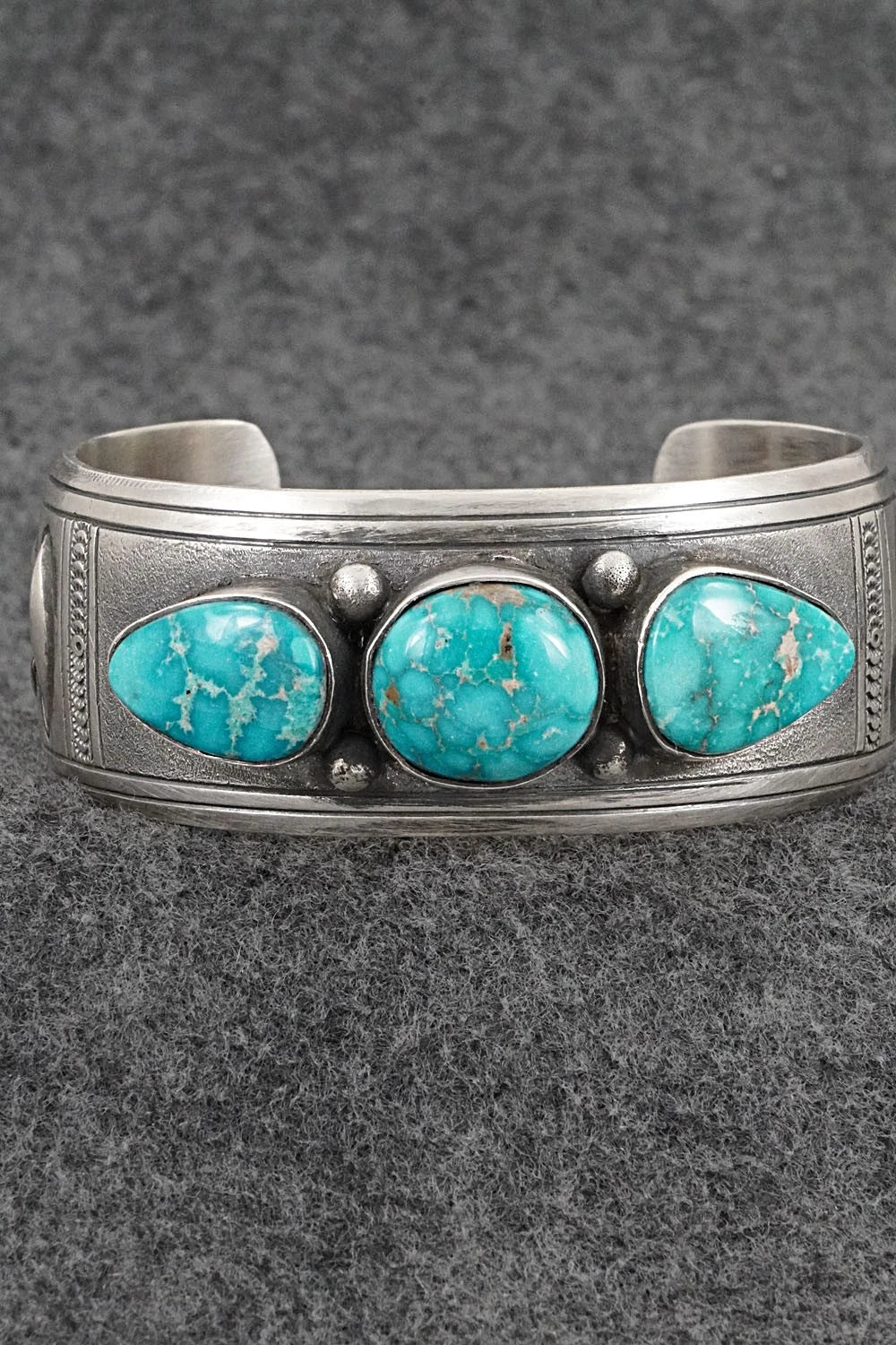 Turquoise & Sterling Silver Bracelet - Charlie John