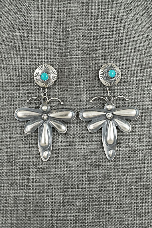 Turquoise & Sterling Silver Earrings - Loretta Chee