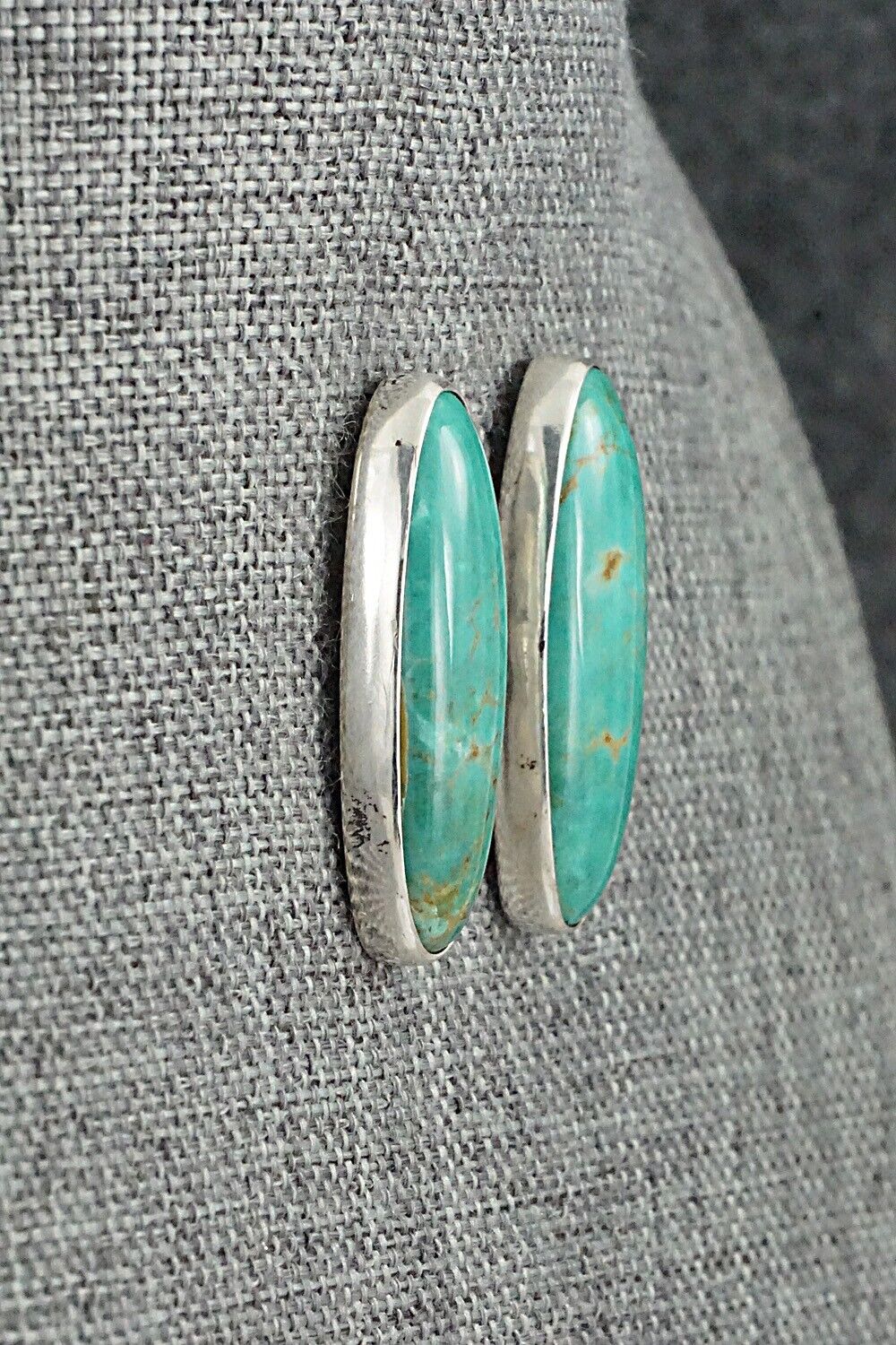 Turquoise & Sterling Silver Earrings - Rena Begay