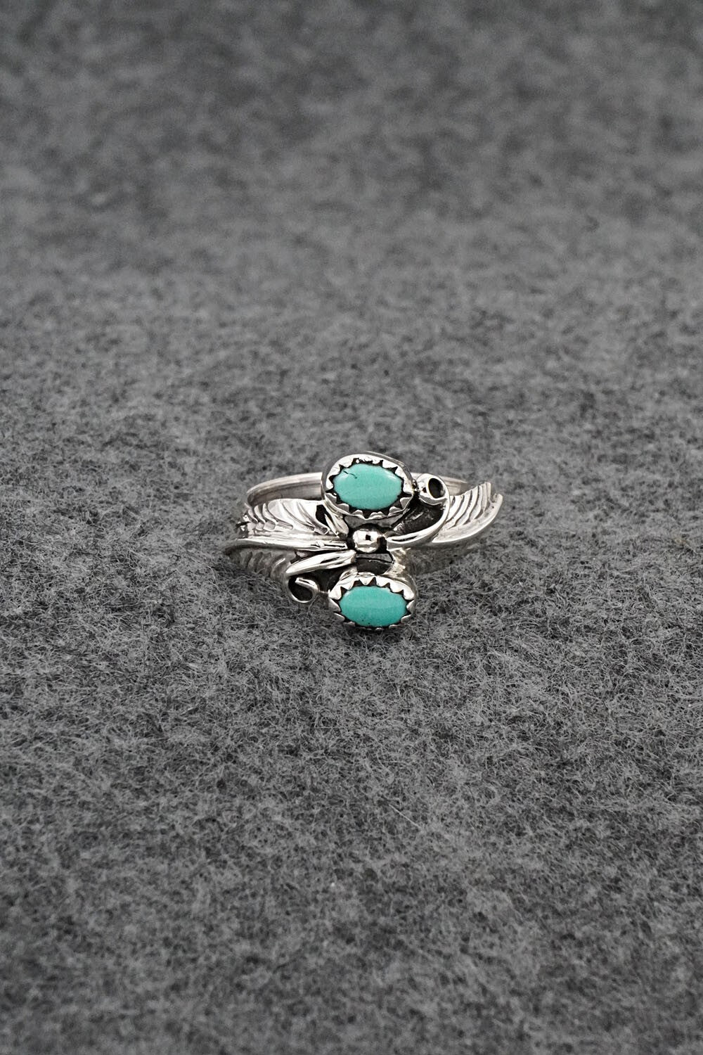 Turquoise & Sterling Silver Ring - Harry B. Yazzie - Size 7