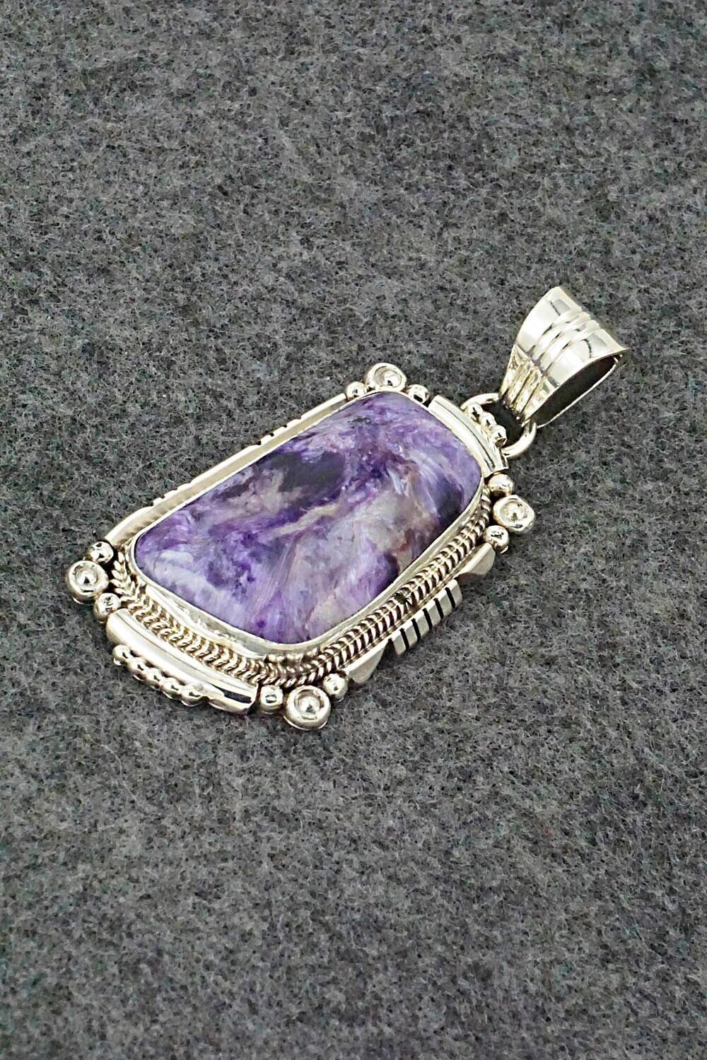 Charoite & Sterling Silver Pendant - Daniel Benally