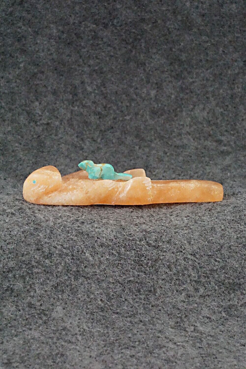 Otter and Pup Zuni Fetish Carving - Brandon Phillips