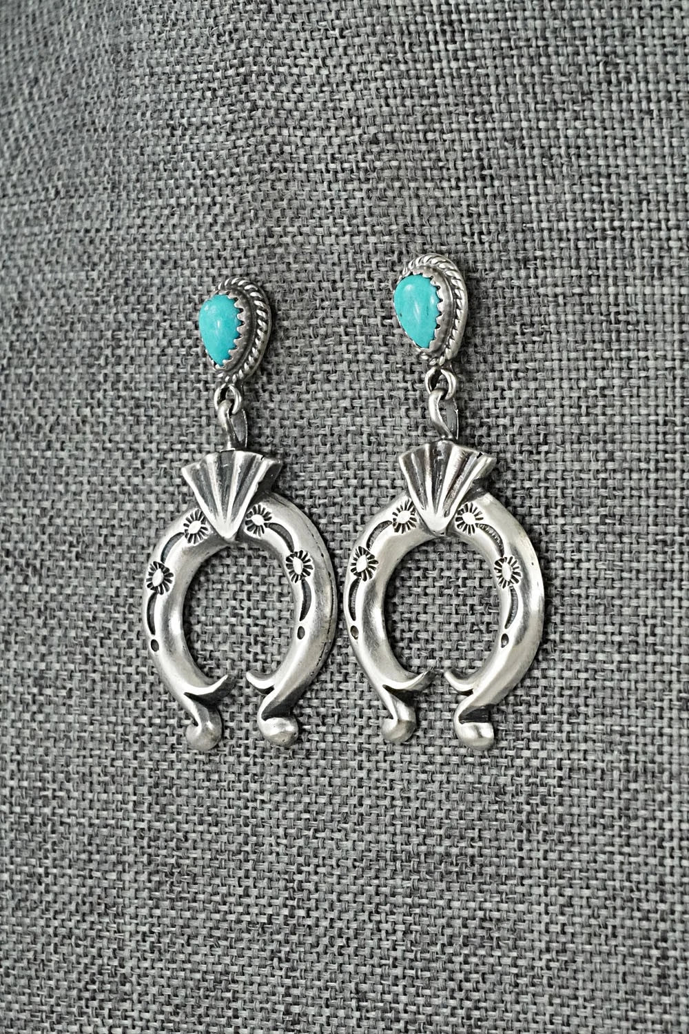 Turquoise & Sterling Silver Earrings - Verley Betone