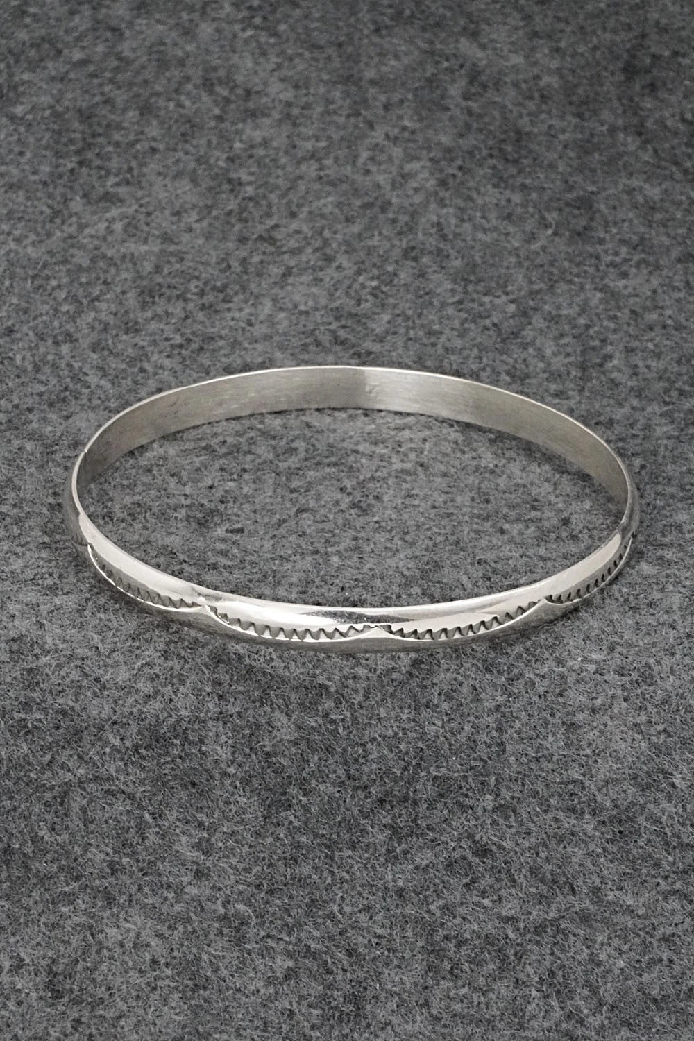 Sterling Silver Bangle Bracelet - Elaine Tahe