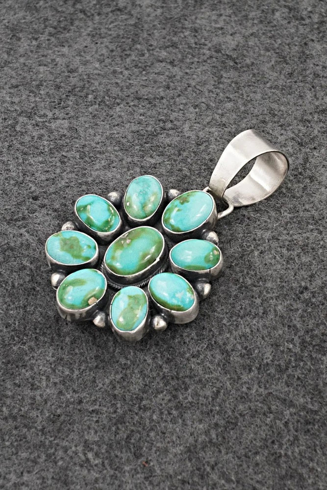 Turquoise & Sterling Silver Pendant - Bobby Johnson