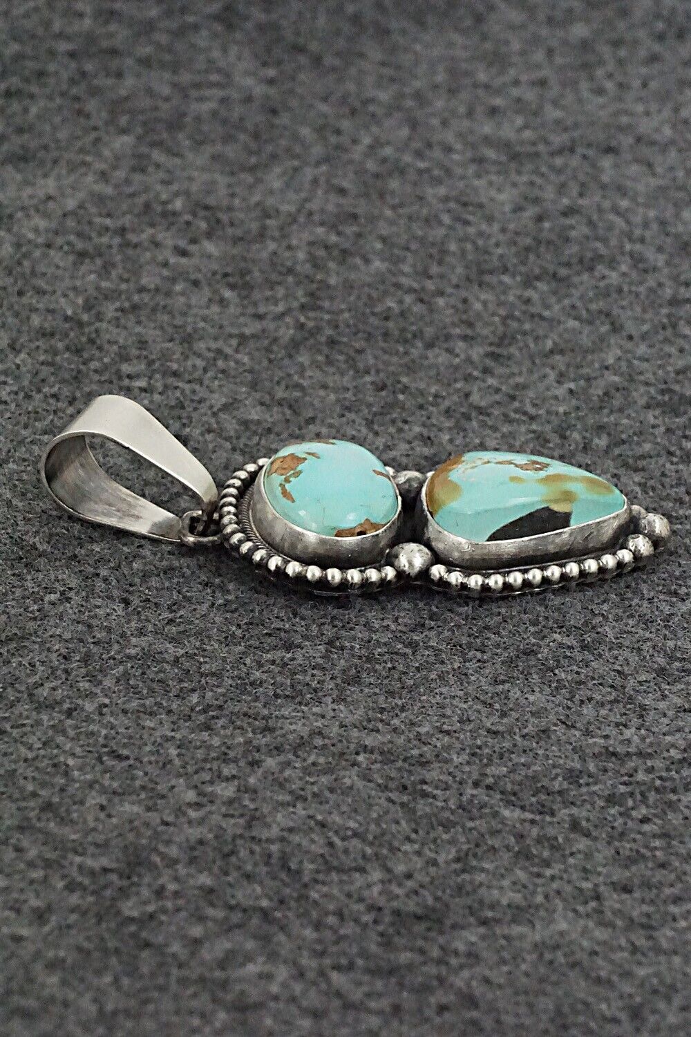 Turquoise & Sterling Silver Pendant - Darrin Livingston