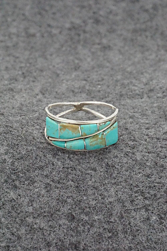 Turquoise & Sterling Silver Ring - Debbie Livingston - Size 10.25