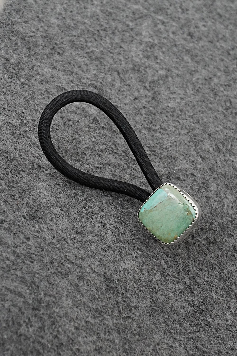 Turquoise & Sterling Silver Hair Tie - Jolene Begay