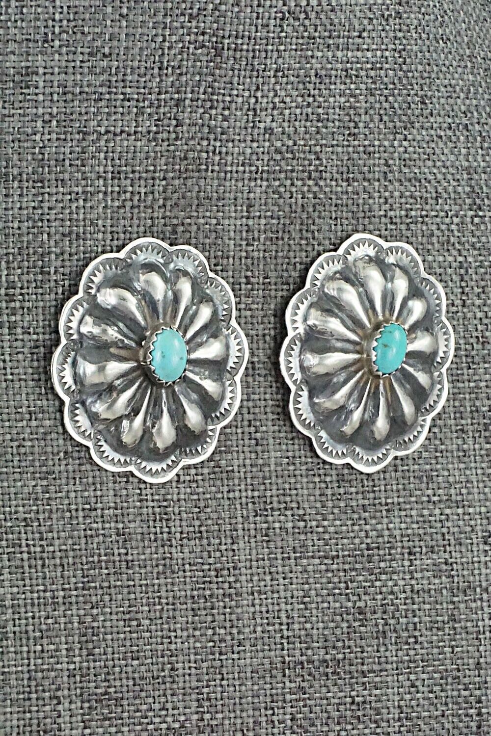 Turquoise & Sterling Silver Earrings - Rita Lee