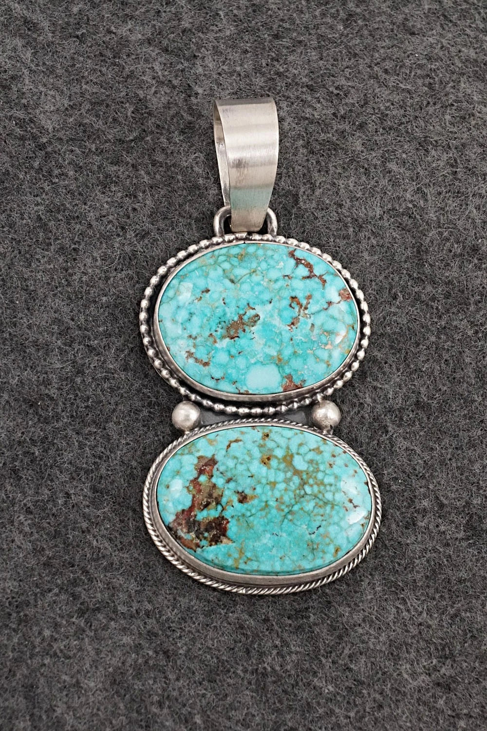 Turquoise & Sterling Silver Pendant - Bobby Johnson