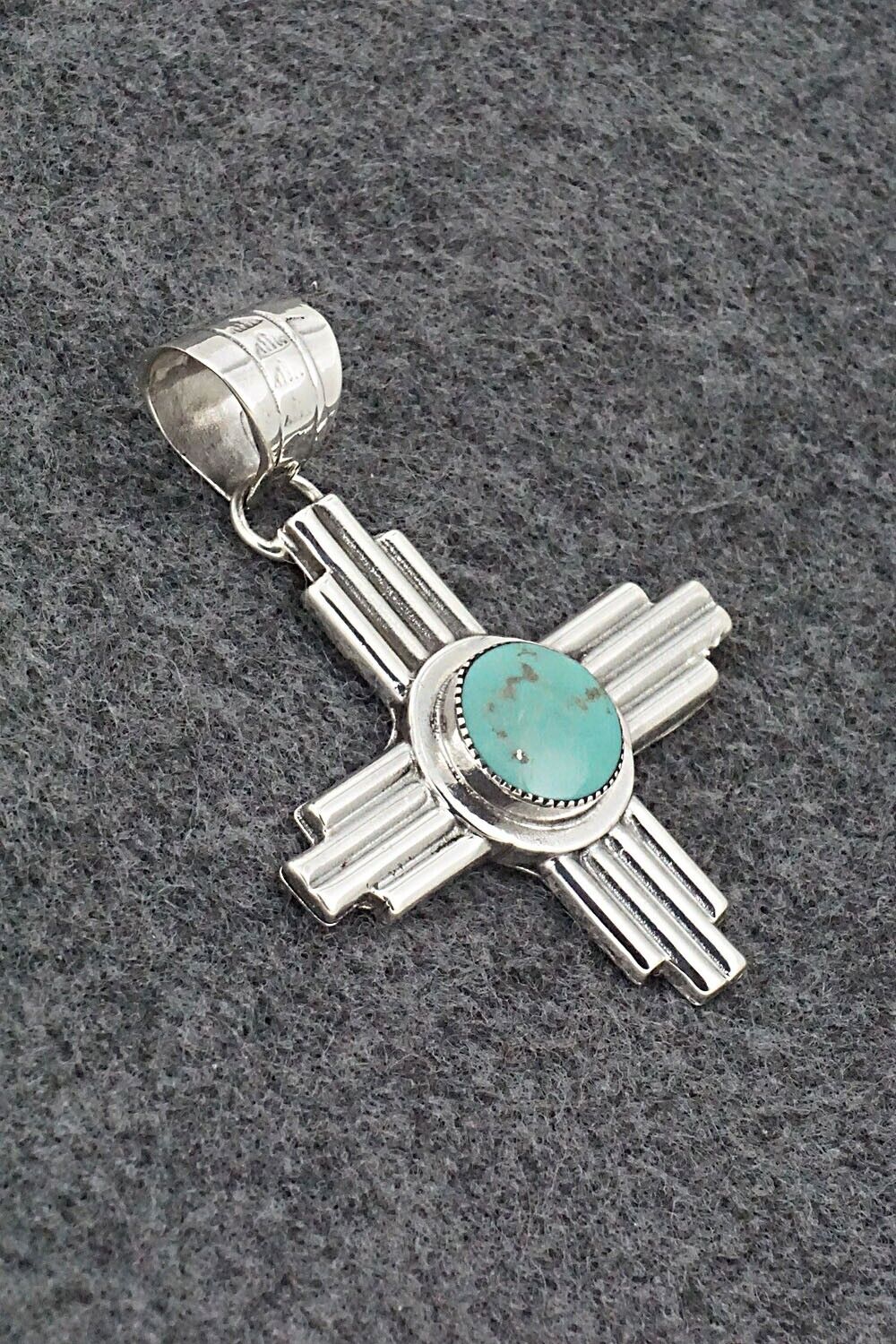 Turquoise & Sterling Silver Pendant - Ryntanna Yazzie